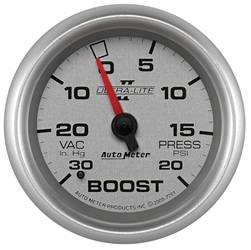 Auto Meter - Ultra-Lite II Mechanical Boost/Vacuum Gauge - Auto Meter 7701 UPC: 046074077012 - Image 1