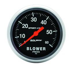 Auto Meter - Sport-Comp Mechanical Blower Pressure Gauge - Auto Meter 3402 UPC: 046074034022 - Image 1