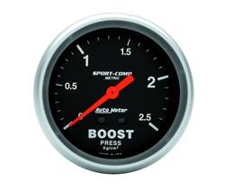 Auto Meter - Sport-Comp Mechanical Metric Boost Gauge - Auto Meter 3404-J UPC: 046074148279 - Image 1
