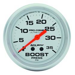 Auto Meter - Ultra-Lite Mechanical Boost Gauge - Auto Meter 4404 UPC: 046074044045 - Image 1