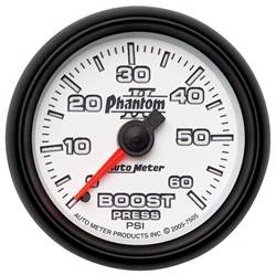 Auto Meter - Phantom II Mechanical Boost Gauge - Auto Meter 7505 UPC: 046074075056 - Image 1