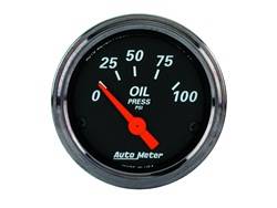 Auto Meter - Designer Black Oil Pressure Gauge - Auto Meter 1427 UPC: 046074014277 - Image 1