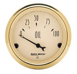 Auto Meter - Golden Oldies Oil Pressure Gauge - Auto Meter 1528 UPC: 046074015281 - Image 1