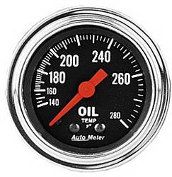 Auto Meter - Traditional Chrome Mechanical Oil Temperature Gauge - Auto Meter 2441 UPC: 046074024412 - Image 1