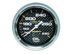 Auto Meter - Carbon Fiber Mechanical Oil Temperature Gauge - Auto Meter 4841 UPC: 046074048418 - Image 1