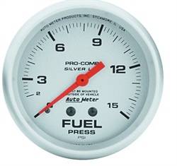 Auto Meter - Silver LFGs Fuel Pressure Gauge - Auto Meter 4611 UPC: 046074046117 - Image 1