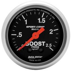 Auto Meter - Sport-Comp Mechanical Metric Boost Gauge - Auto Meter 3304-J UPC: 046074117510 - Image 1