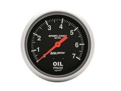 Auto Meter - Sport-Comp Mechanical Metric Oil Pressure Gauge - Auto Meter 3421-J UPC: 046074106019 - Image 1