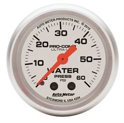 Auto Meter - Ultra-Lite Mechanical Water Pressure Gauge - Auto Meter 4324 UPC: 046074043246 - Image 1