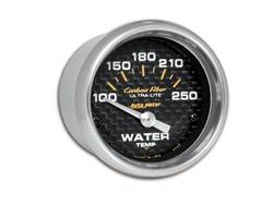 Auto Meter - Carbon Fiber Electric Water Temperature Gauge - Auto Meter 4737 UPC: 046074047374 - Image 1