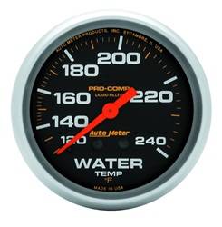 Auto Meter - Pro-Comp Liquid-Filled Mechanical Water Temperature Gauge - Auto Meter 5433 UPC: 046074054334 - Image 1