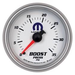 Auto Meter - MOPAR Mechanical Boost Gauge - Auto Meter 880025 UPC: 046074154621 - Image 1