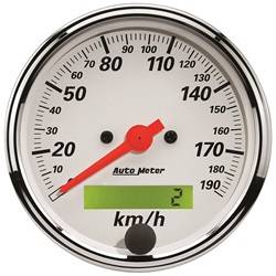 Auto Meter - Arctic White Electric Programmable Speedometer - Auto Meter 1388-M UPC: 046074141706 - Image 1