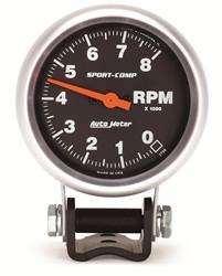 Auto Meter - Sport-Comp Mini Competition Tachometer - Auto Meter 3708 UPC: 046074037085 - Image 1