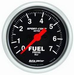 Auto Meter - Sport-Comp Electric Fuel Pressure Gauge - Auto Meter 3363-M UPC: 046074134180 - Image 1