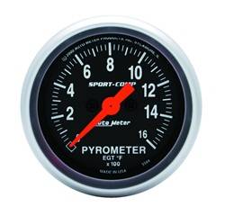Auto Meter - Sport-Comp Electric Pyrometer - Auto Meter 3343 UPC: 046074033438 - Image 1