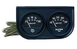 Auto Meter - Autogage Black Oil/Water Black Console - Auto Meter 2345 UPC: 046074023453 - Image 1