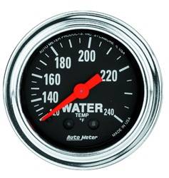 Auto Meter - Traditional Chrome Mechanical Water Temperature Gauge - Auto Meter 2433 UPC: 046074024337 - Image 1