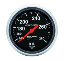 Auto Meter - Sport-Comp Mechanical Oil Temperature Gauge - Auto Meter 3441 UPC: 046074034411 - Image 1