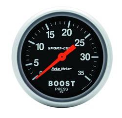 Auto Meter - Sport-Comp Mechanical Boost Gauge - Auto Meter 3404 UPC: 046074034046 - Image 1