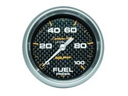 Auto Meter - Carbon Fiber Electric Fuel Pressure Gauge - Auto Meter 4863 UPC: 046074048630 - Image 1