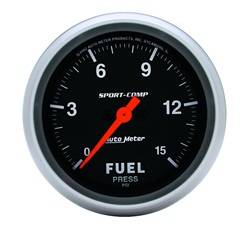 Auto Meter - Sport-Comp Electric Fuel Pressure Gauge - Auto Meter 3561 UPC: 046074035616 - Image 1
