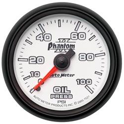 Auto Meter - Phantom II Mechanical Oil Pressure Gauge - Auto Meter 7521 UPC: 046074075216 - Image 1