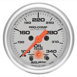 Auto Meter - Ultra-Lite Electric Oil Temperature Gauge - Auto Meter 4340 UPC: 046074043406 - Image 1