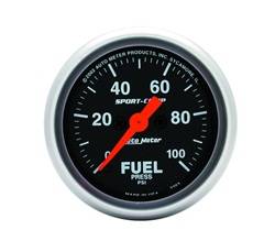 Auto Meter - Sport-Comp Electric Fuel Pressure Gauge - Auto Meter 3363 UPC: 046074033636 - Image 1