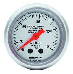 Auto Meter - Ultra-Lite Mechanical Fuel Pressure Gauge - Auto Meter 4313 UPC: 046074043130 - Image 1