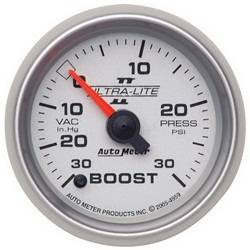 Auto Meter - Ultra-Lite II Electric Boost/Vacuum Gauge - Auto Meter 4959 UPC: 046074049590 - Image 1