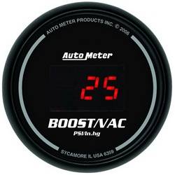 Auto Meter - Sport-Comp Digital Boost/Vacuum Gauge - Auto Meter 6359 UPC: 046074063596 - Image 1