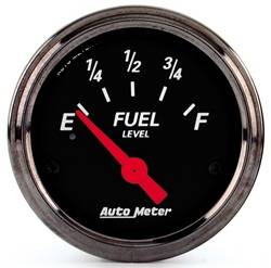 Auto Meter - Designer Black Fuel Level Gauge - Auto Meter 1417 UPC: 046074014178 - Image 1