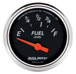 Auto Meter - Designer Black Fuel Level Gauge - Auto Meter 1423 UPC: 046074014239 - Image 1