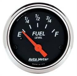 Auto Meter - Designer Black Fuel Level Gauge - Auto Meter 1424 UPC: 046074014246 - Image 1