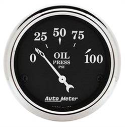 Auto Meter - Old Tyme Black Oil Pressure Gauge - Auto Meter 1727 UPC: 046074017278 - Image 1