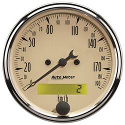 Auto Meter - Antique Beige Electric Programmable Speedometer - Auto Meter 1887-M UPC: 046074141713 - Image 1