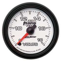 Auto Meter - Phantom II Electric Voltmeter Gauge - Auto Meter 7591 UPC: 046074075919 - Image 1