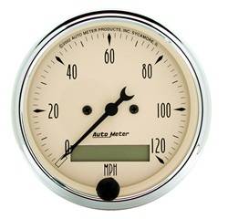 Auto Meter - Antique Beige Electric Programmable Speedometer - Auto Meter 1887 UPC: 046074018879 - Image 1