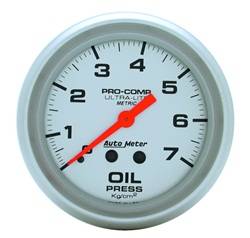 Auto Meter - Ultra-Lite Mechanical Metric Oil Pressure Gauge - Auto Meter 4421-J UPC: 046074114175 - Image 1