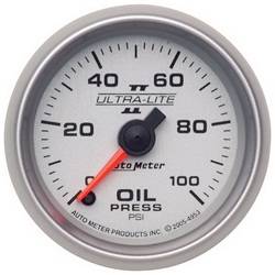 Auto Meter - Ultra-Lite II Electric Oil Pressure Gauge - Auto Meter 4953 UPC: 046074049538 - Image 1