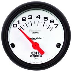 Auto Meter - Phantom Electric Metric Oil Pressure Gauge - Auto Meter 5727-M UPC: 046074134166 - Image 1