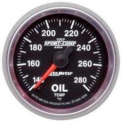 Auto Meter - Sport-Comp II Electric Oil Temperature Gauge - Auto Meter 3656 UPC: 046074036569 - Image 1