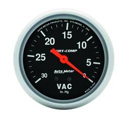 Auto Meter - Sport-Comp Mechanical Vacuum Gauge - Auto Meter 3484 UPC: 046074034848 - Image 1