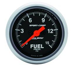 Auto Meter - Sport-Comp Electric Fuel Pressure Gauge - Auto Meter 3361 UPC: 046074033612 - Image 1
