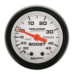 Auto Meter - Phantom Mechanical Boost/Vacuum Gauge - Auto Meter 5708 UPC: 046074057083 - Image 1