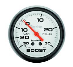 Auto Meter - Phantom Mechanical Boost/Vacuum Gauge - Auto Meter 5803 UPC: 046074058035 - Image 1