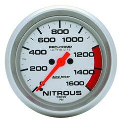 Auto Meter - Ultra-Lite Electric Nitrous Pressure Gauge - Auto Meter 4474 UPC: 046074044748 - Image 1
