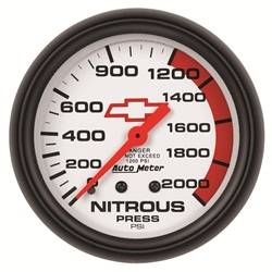 Auto Meter - GM Series Mechanical Nitrous Pressure Gauge - Auto Meter 5828-00406 UPC: 046074136351 - Image 1