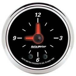 Auto Meter - Designer Black II Clock - Auto Meter 1285 UPC: 046074012853 - Image 1